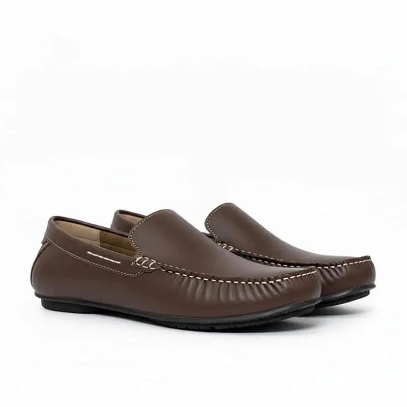 Classic Brown Leather Loafers - Image 2