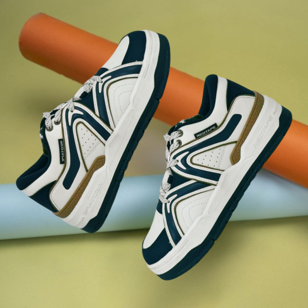 Redtape Men’s Classic Navy Gold & White Casual Sneakers (RSL1405V)