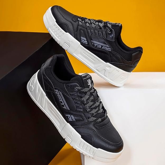 Bold Black Street Sneakers 0942– Power, Comfort & Style