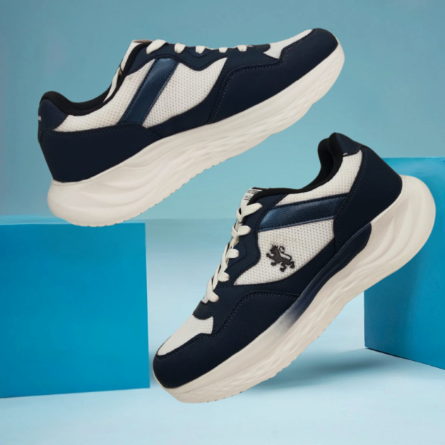 Premium Navy & White Casual Sneakers