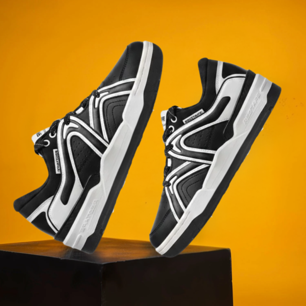 Redtape Men’s Classic Black & White Casual Sneakers (RSL1407)