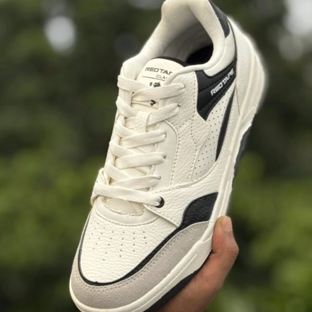 Redtape Classic Premium Sneakers For Men Black/White Edition - Image 4