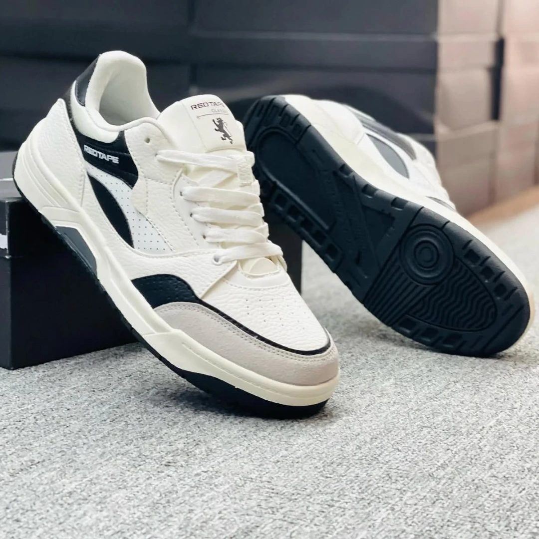 Redtape Classic Premium Sneakers For Men Black/White Edition - Image 2