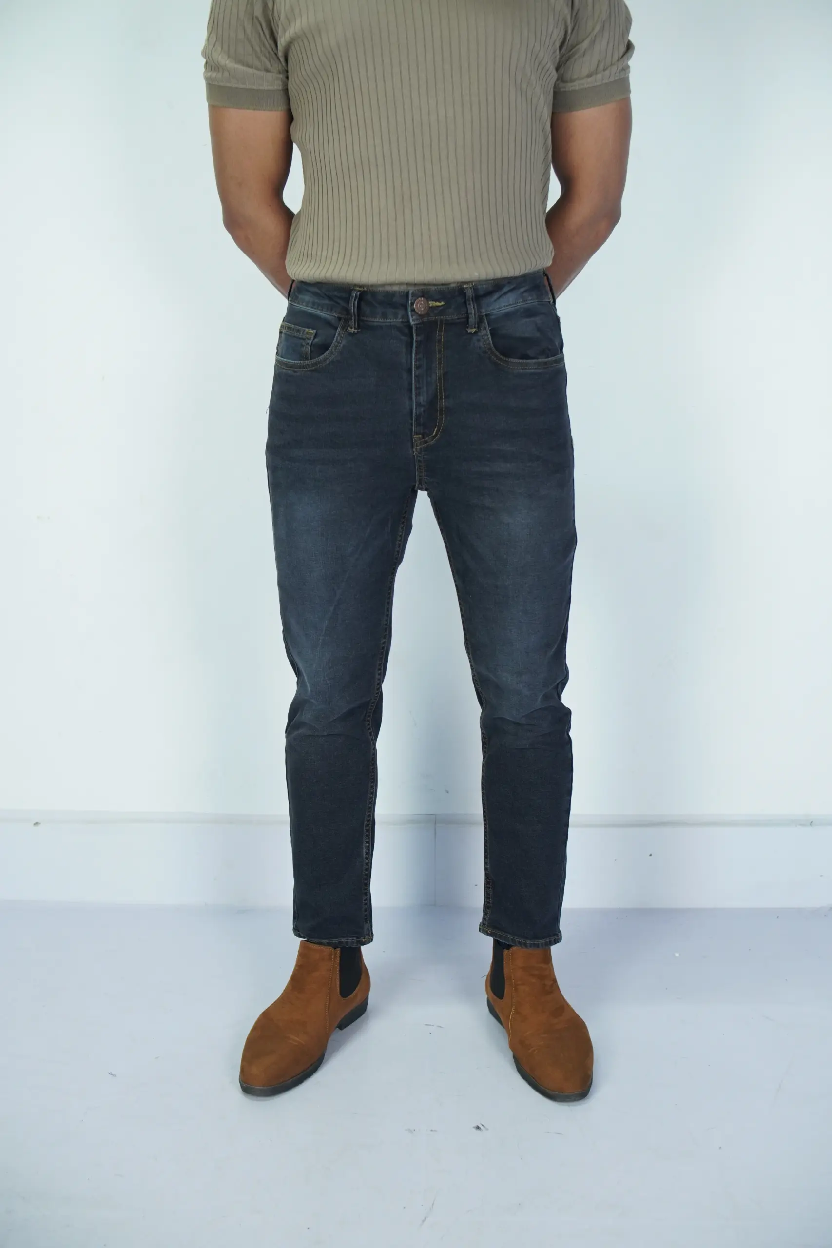 Next Stretch Skinny Fit Denim Jeans – Premium Comfort & Smart Casual Style (Black) - Image 2