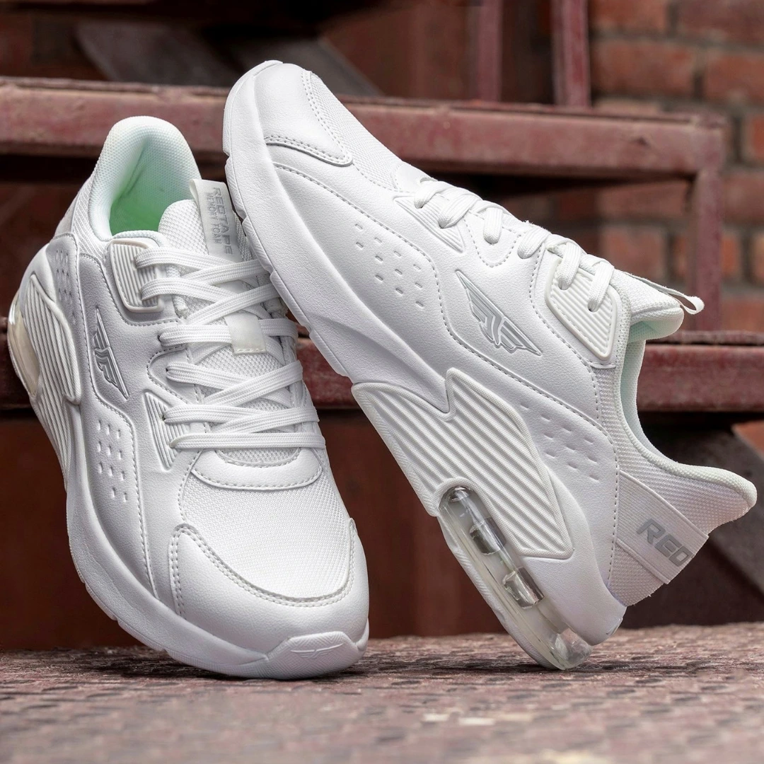 Redtape Air+ Suspension Sneakers for Men | White Edition