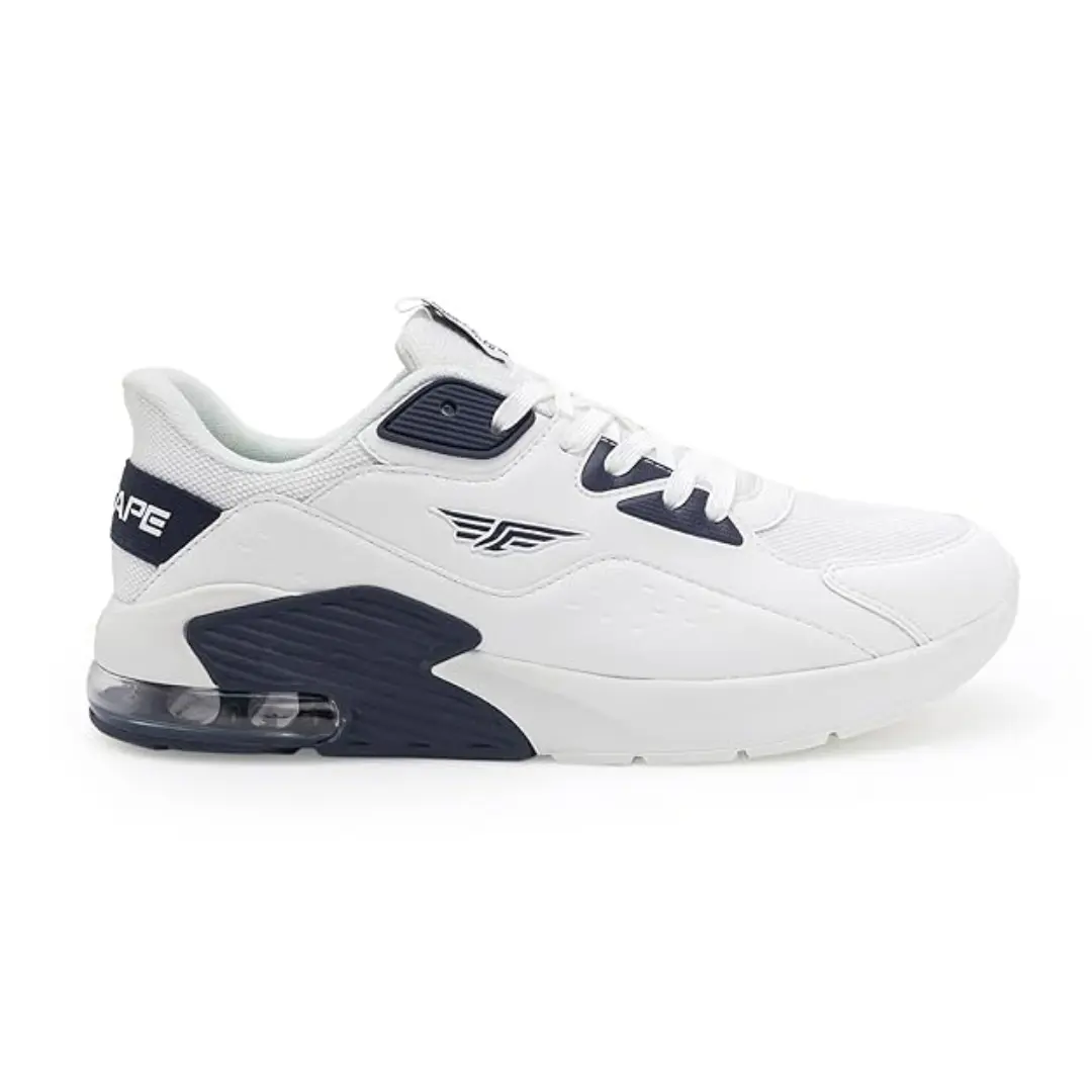 Redtape Air+ Suspension Sneakers for Men | White-Navy Edition - Image 2
