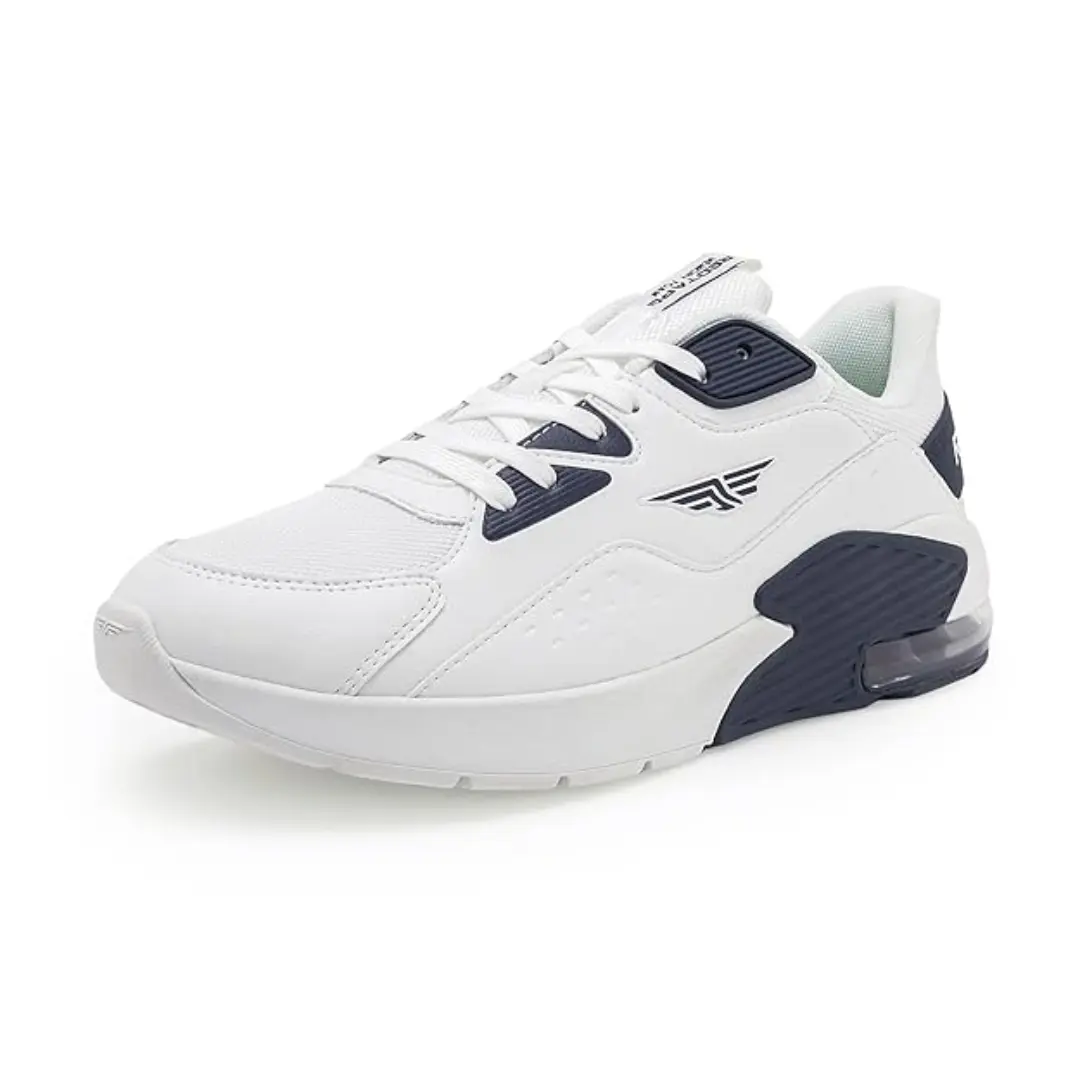 Redtape Air+ Suspension Sneakers for Men | White-Navy Edition - Image 3