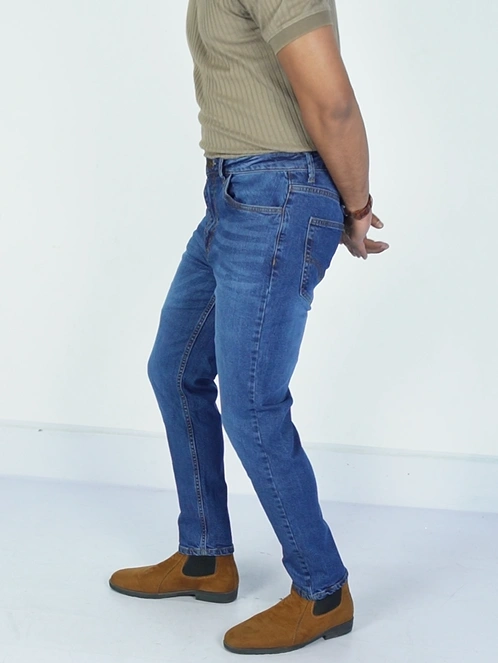 Next Stretch Skinny Fit Denim Jeans – Premium Comfort & Smart Casual Style (Deep Blue) - Image 6